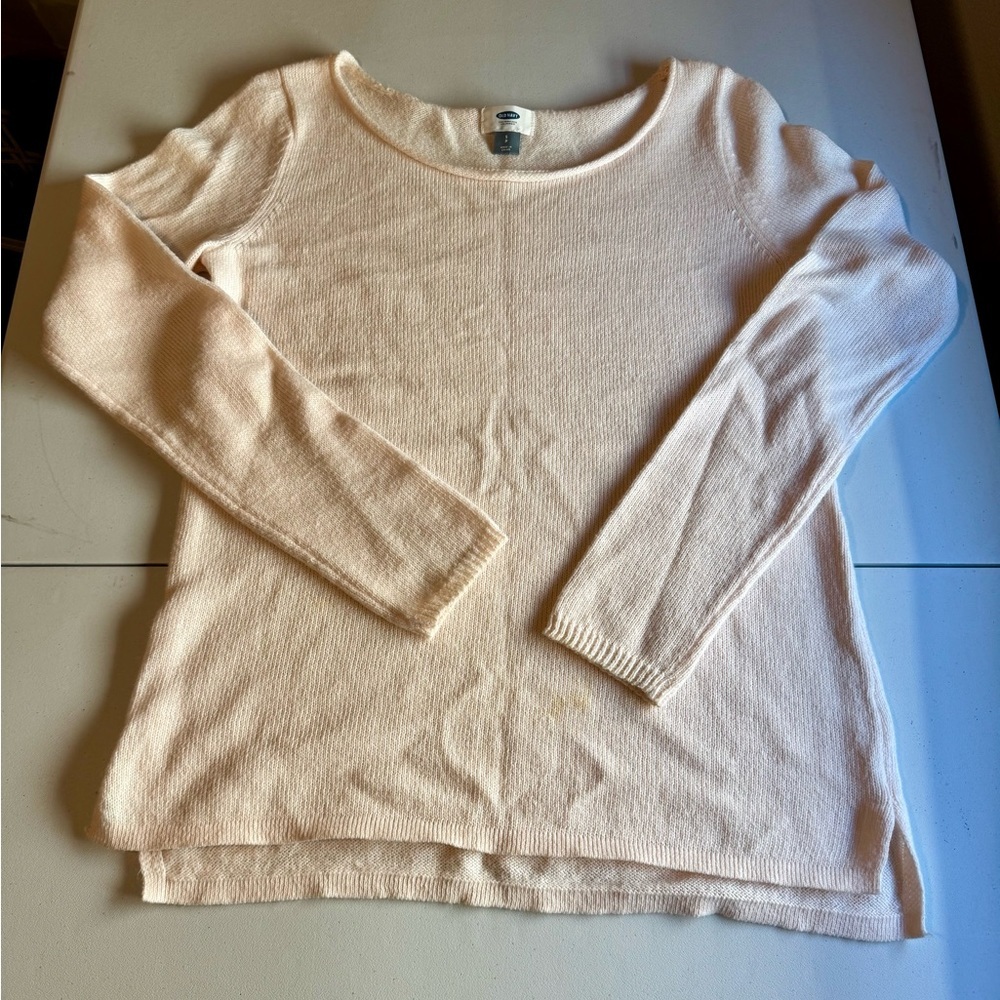Old Navy Blush Pink Long Sleeve Sweater